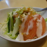 ガネーシャ - サラダも冷たく、かつドレッシングも旨い