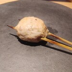 炭焼 おかげさん - [2024年7月　訪問]つくね。中はレアでトロトロ食感、まるで鶏のタルタルを食べているようでした。