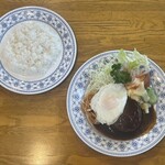 鳩家 - ランチ(ハンバーグエッグ）1078円（税込）