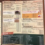 アンチョビ - スパゲッティ　デザート　メニュー
