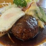 鳩家 - ランチ(ハンバーグエッグ）1078円（税込）