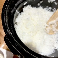 炭火割烹 庵 - 土鍋ご飯ツヤツヤ