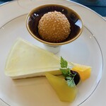 一茶一酒 - デザート盛り合わせ(レモンゼリーとヨーグルトムース、胡麻団子)