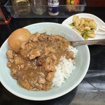 錢爺 - トロみが強い煮汁がカレーみたい｡煮卵割って合わせて食べるとウマ〜！
