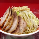 ラーメン タロー 五反田の陣 - 小ラーメン豚入り1,000円（野菜、アブラ、削り節）