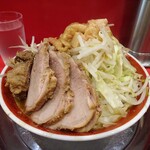 ラーメン タロー 五反田の陣 - 小ラーメン豚入り1,000円（野菜、アブラ、削り節）