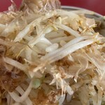 ラーメン もっけだの - 『汁なしニンニク野菜マシマシ』の野菜＆かつお節