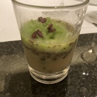カンテサンス - 2.蛸 インゲン 水菜のスープ