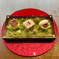 MA BELLE - 一口のお楽しみ/ タマシャモのパテ・フォアグラ芋羊羹・最中