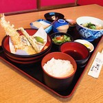 信州そば三城 - 天ぷら定食（冷そば）