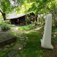 エヴァム・エヴァ・ヤマナシ・アジ - 山の竹林の中に佇む