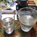 山形屋旅館 - 夕食（日本酒の冷や）