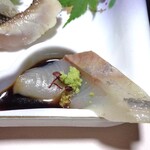 山形屋旅館 - 夕食（ヒラマサの刺身）