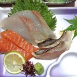 山形屋旅館 - 夕食（刺身盛り合わせ）
