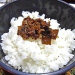 山形屋旅館 - 朝食（ご飯に佃煮をのせて）