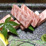 山形屋旅館 - 夕食（常陸牛の鉄板焼き）