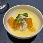 日本のイタリア料理店 sai - とうもろこしのパンナコッタとコンソメジュレ