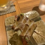 炭火串焼 鳥むすび - アスパラ肉巻き