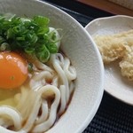 北条製麺所 - 釜玉うどん(中)330円＋天ぷら