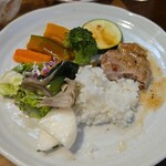 キッチン ブルー グローブ - 再びヒレ肉ハーフを残して、ワンプレート