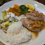 キッチン ブルー グローブ - ワンプレートにします