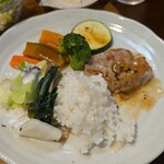 キッチン ブルー グローブ - みたびワンプレート、最後のヒレ肉です