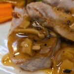 キッチン ブルー グローブ - ポルチーニのアップ