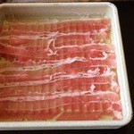 しゃぶしゃぶ温野菜 - アンデス高原豚のしゃぶしゃぶ定食の豚カルビ
