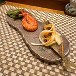 天麩羅 杉 - 鯵の南蛮漬け　海老　枝豆