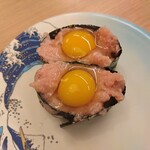 すし江戸 - うずら鉄火