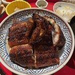 炭焼 うな富士 - 上鰻丼肝焼き乗せ