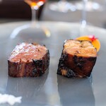 プレゼンテ スギ - 2024.7 High ＆ Low ステーキ（追加オプションで八千代黒牛ヒレと柏幻霜ポーク肩ロースのダブルに）