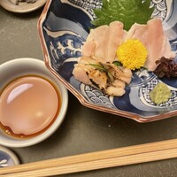 桑名蛤料理・蛤しゃぶしゃぶ 貝新 - お刺身