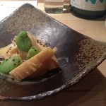 楽食ふじた - 煮蛤と筍　柚子酢味噌がけ（2014.3.30）