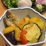 さかなや キンボシ 南町田店 - 稚鮎と夏野菜の南蛮漬け