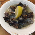 竹原 - マグロの尾びれです。2014-03訪問。