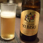 鮎知 - ビール中瓶 エビス　