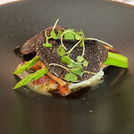 マダム・トキ - フォアグラ、トリュフと穴子とリゾット。複雑味が楽しい。