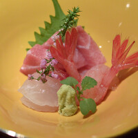 むぎとろ・日本料理 黒やなぎ - おきまり(刺身三種盛り）
