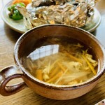 クロスロード - 本日のランチプレートセット　ミョウガとたまごのスープ
