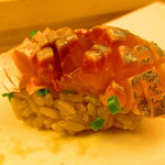 鮨処 凜 - 大将おまかせ　１５０００円（税込）　握り-９　京都の真鯵【２０２４年７月】