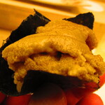 鮨処 凜 - 大将おまかせ　１５０００円（税込）　握り-１０　蝦夷ムラサキウニ　有明海苔巻き【２０２４年７月】