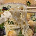 飯田商店 - 『湯河原十二庵の青大豆豆乳と山葵と酢橘の冷し麺』