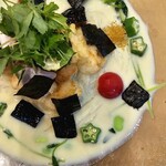 飯田商店 - 『湯河原十二庵の青大豆豆乳と山葵と酢橘の冷し麺』