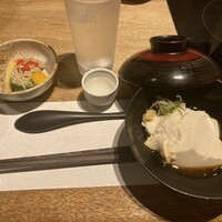 豆家 のりのり - 汲み出し豆腐　しらすと野菜の麹和え