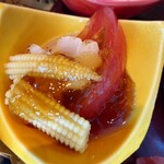くし路 - ヤングコーンとトマトのポン酢ジュレ