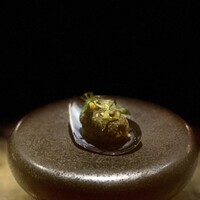 IL TEATRINO DA SALONE - ③【ムール貝、サフラン】
                      ★：加スプリングアイランド産ムール貝+サフランの香りのクリームソースコロッケ、サフランソース+コリアンダー種のせ