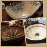 Sasara - 三箇所の洗面台それぞれ違う陶器で。