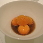 カンテサンス - ココナッツのフランと金柑のコンポート