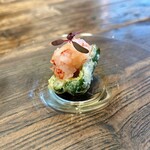 aru - 4. ピーマンのフリットと三河湾産トウガラシエビ